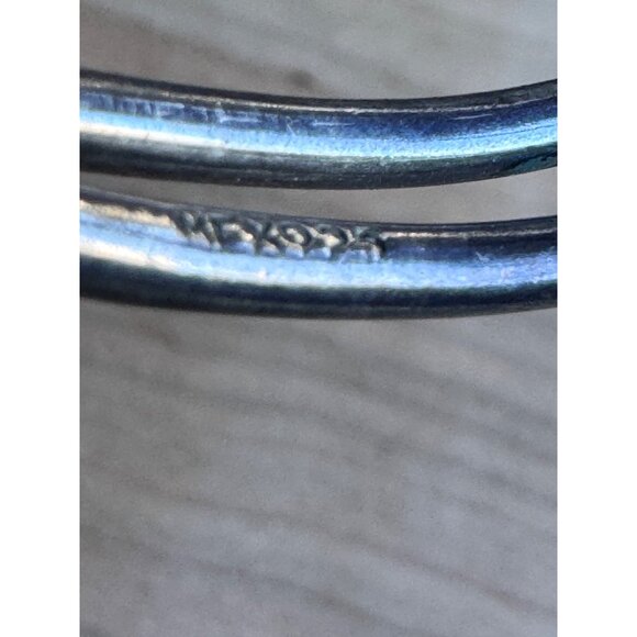 Sterling Silver Cuff Bracelet With Lapis Lazuli Stone & Beaded Detailing - Picture 7 of 7